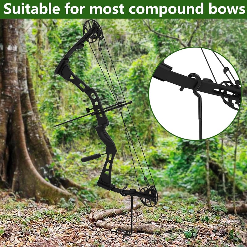 RunNico 2pcs Hunting Blind Bow Holder, Portable Stake With Rubber Coating, Stable for Ground Target Practice - Image 5